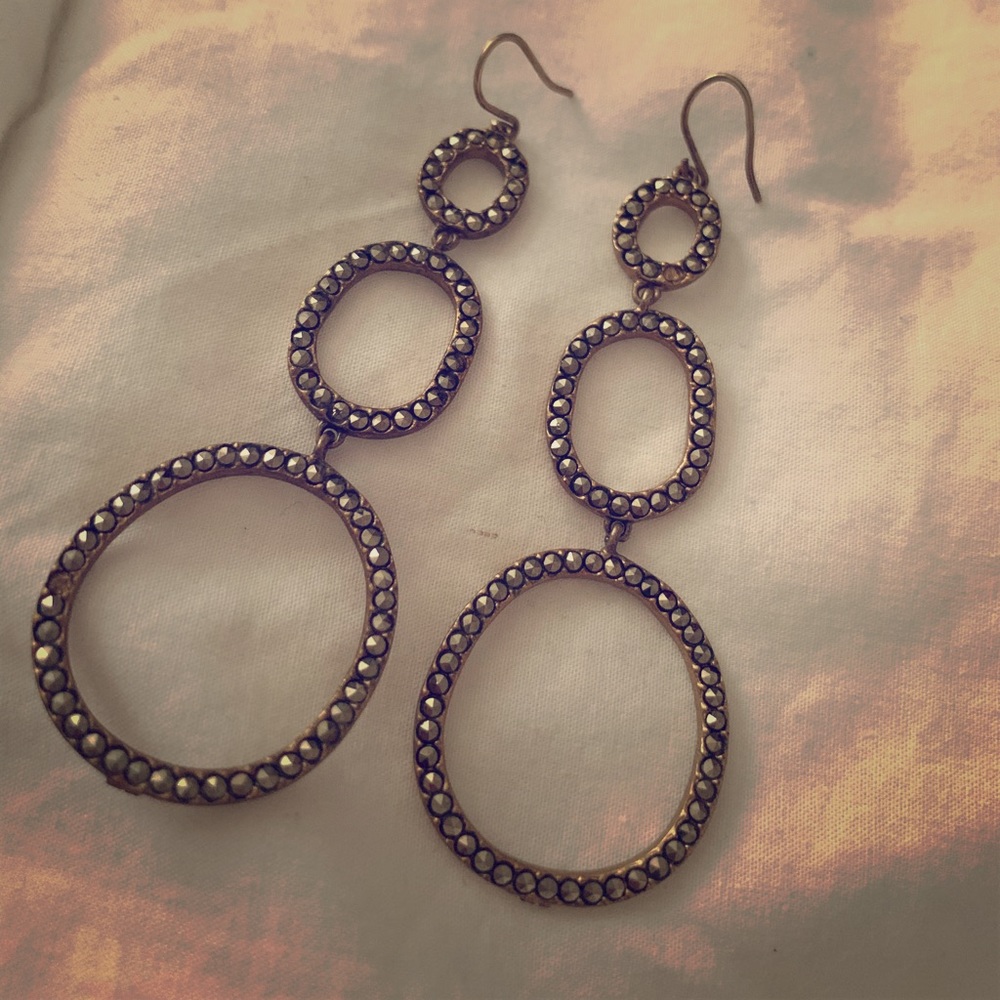 Marcasite dangle earrings